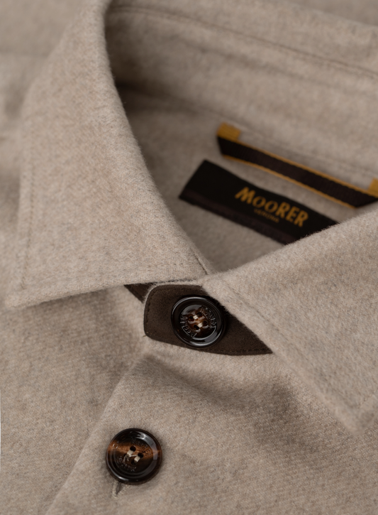 Cashmere overshirt met borstzakken