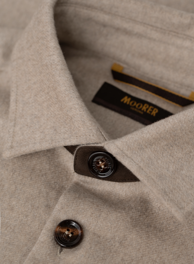 Cashmere overshirt met borstzakken | FULL_WIDTH | Beige