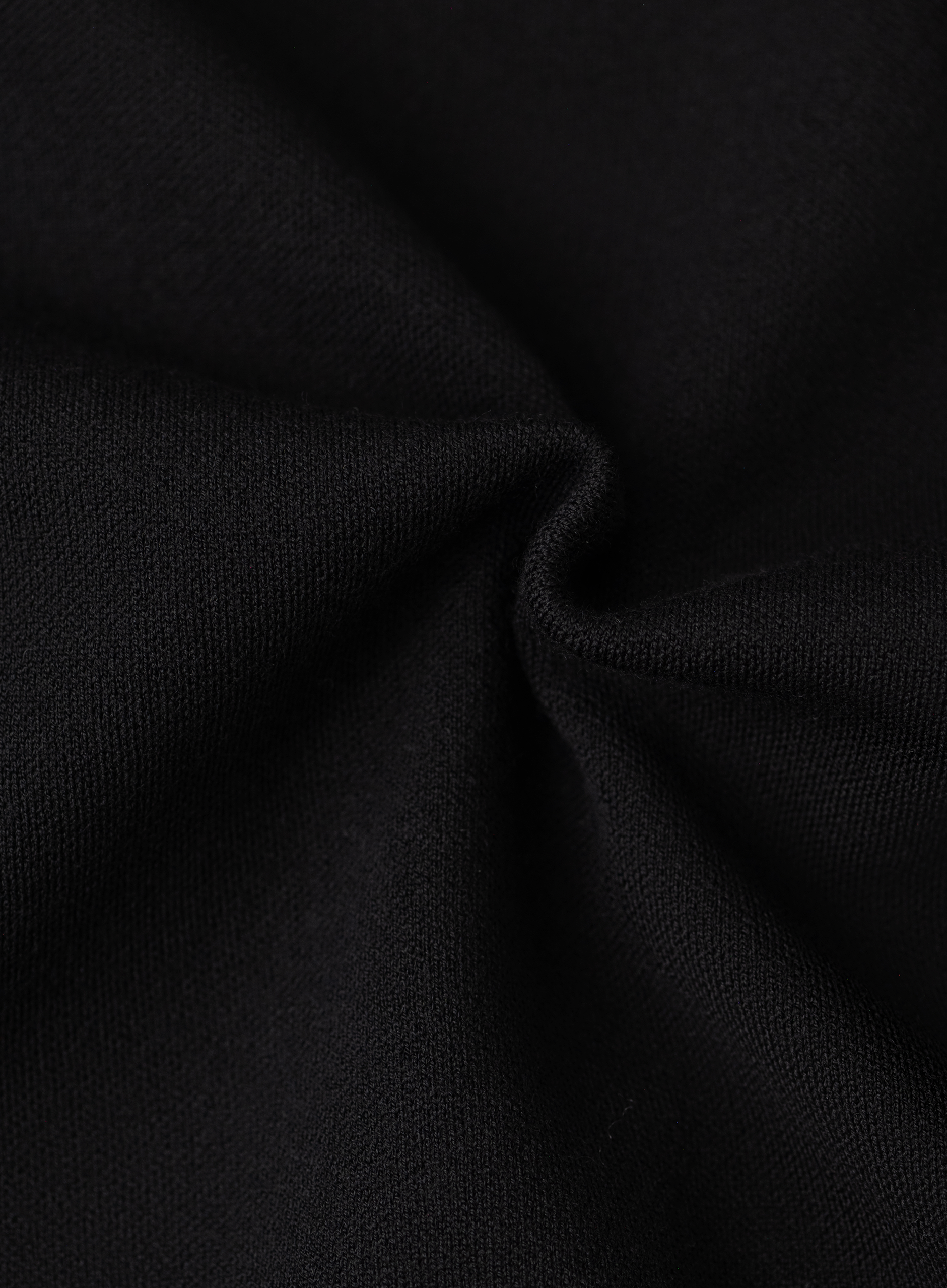 Half-zip vest in wol stretch | FULL_WIDTH | Zwart