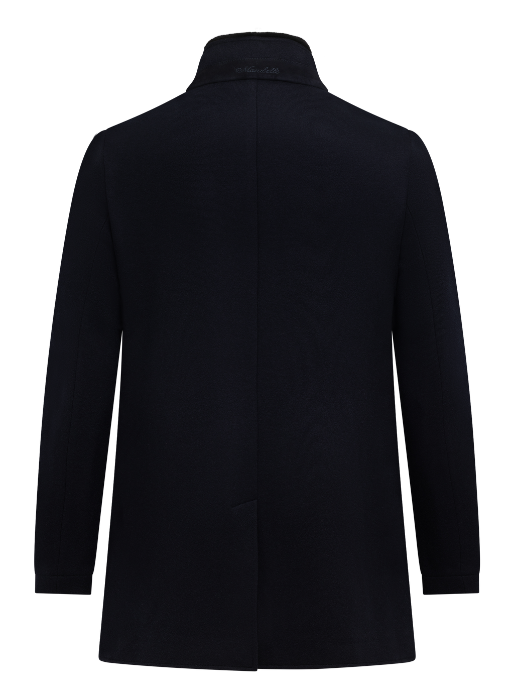 Mantel van cashmere met opstaande kraag | BLUE NAVY
