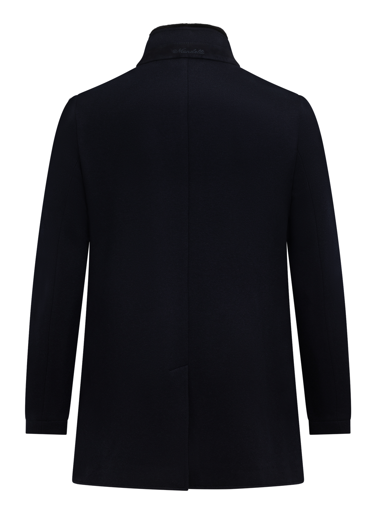 Mantel van cashmere met opstaande kraag | BLUE NAVY