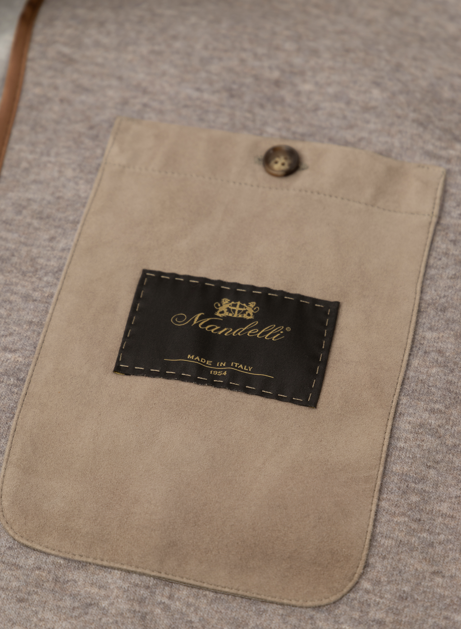 Mantel van cashmere met opstaande kraag | FULL_WIDTH | TAUPE