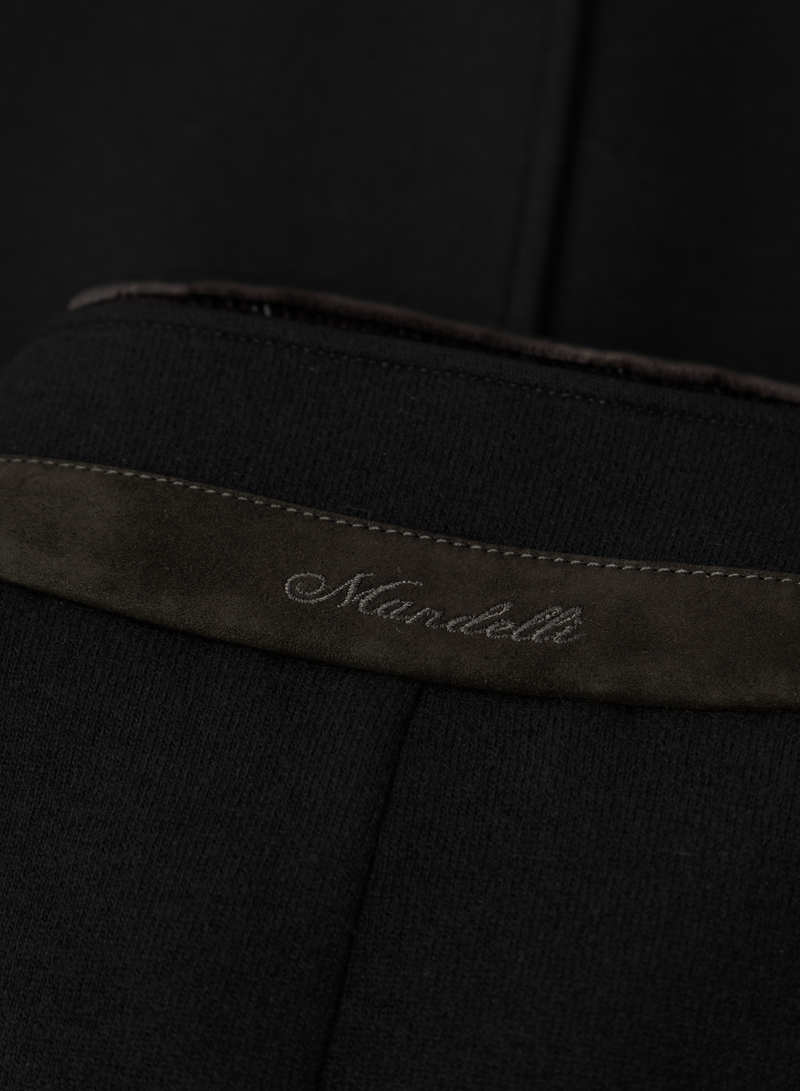 Mantel van cashmere met opstaande kraag | FULL_WIDTH | Zwart