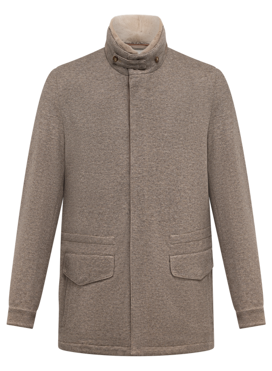 Kaschmirjacke mit Stehkragen