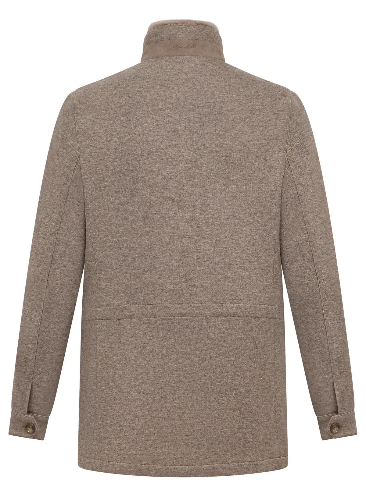 Cashmere jack met opstaande kraag | TAUPE