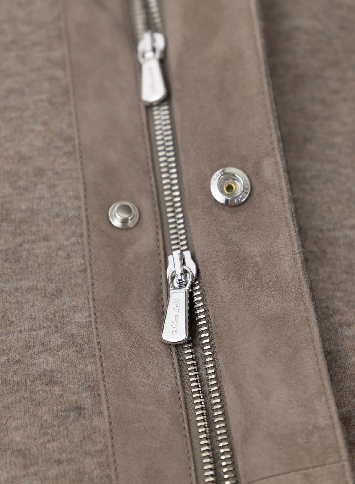 Cashmere jack met opstaande kraag | FULL_WIDTH | TAUPE