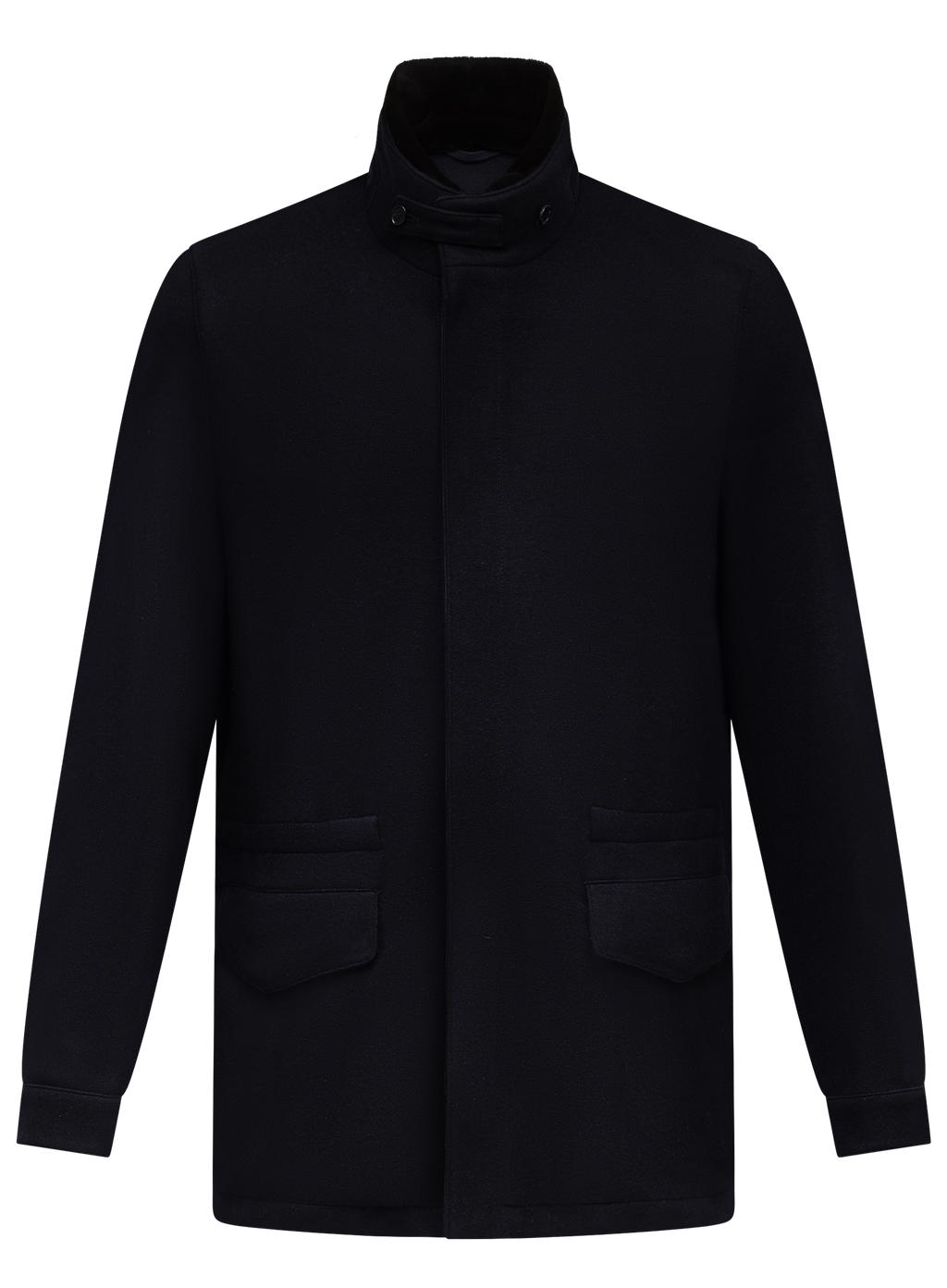 Cashmere jack met opstaande kraag | BLUE NAVY