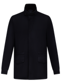 Cashmere jack met opstaande kraag | BLUE NAVY