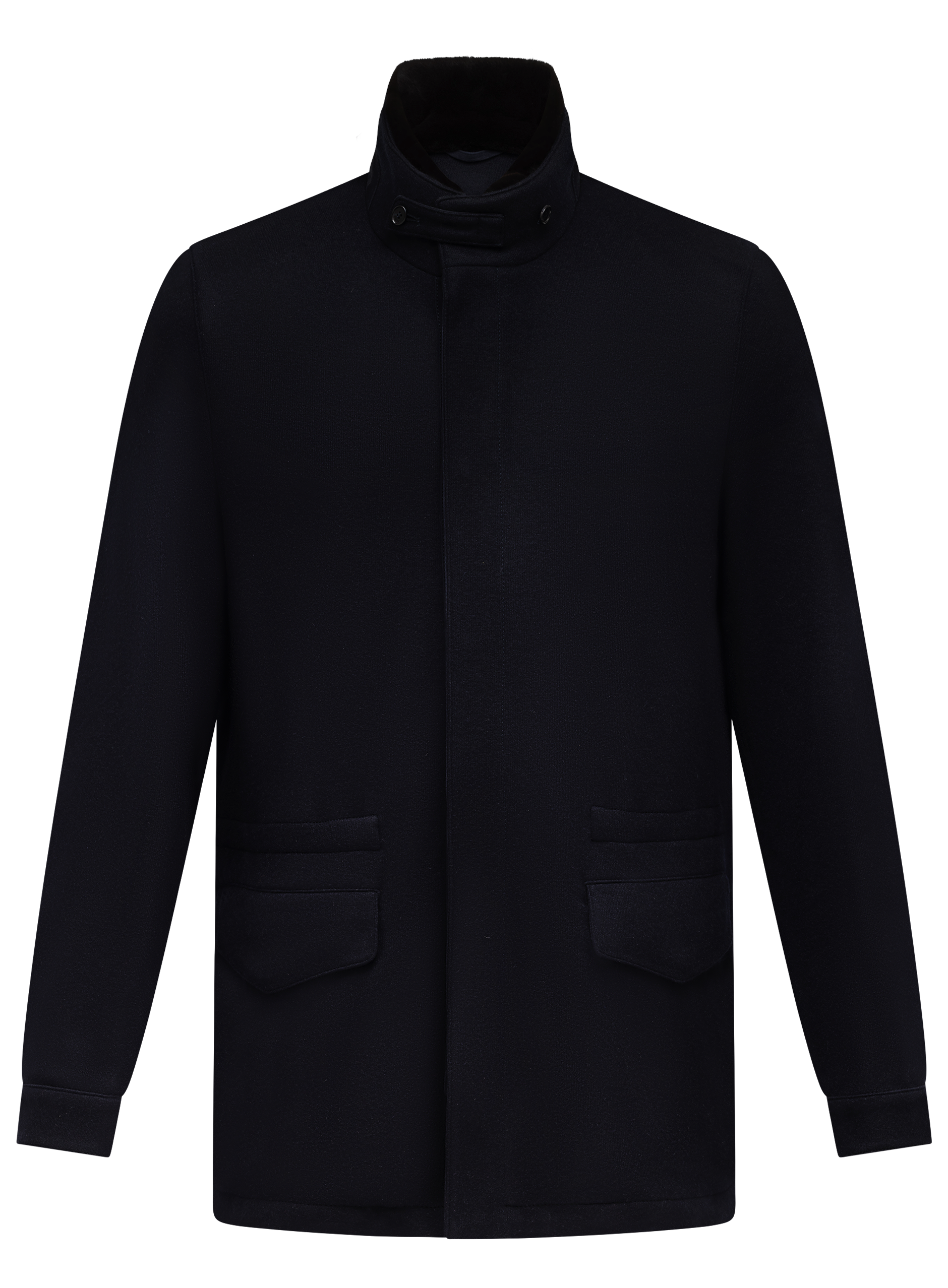 Cashmere jack met opstaande kraag | BLUE NAVY