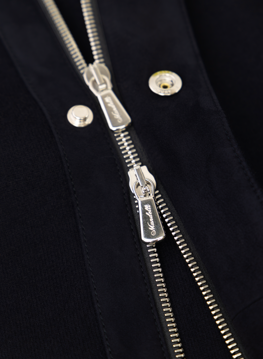 Cashmere jack met opstaande kraag