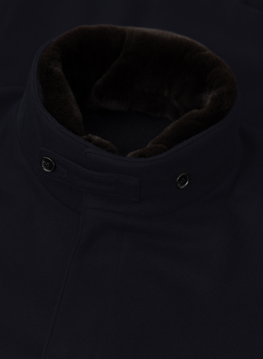 Cashmere jack met opstaande kraag | FULL_WIDTH | BLUE NAVY