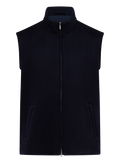 Bodywarmer van cashmere met opstaande kraag | BLUE NAVY