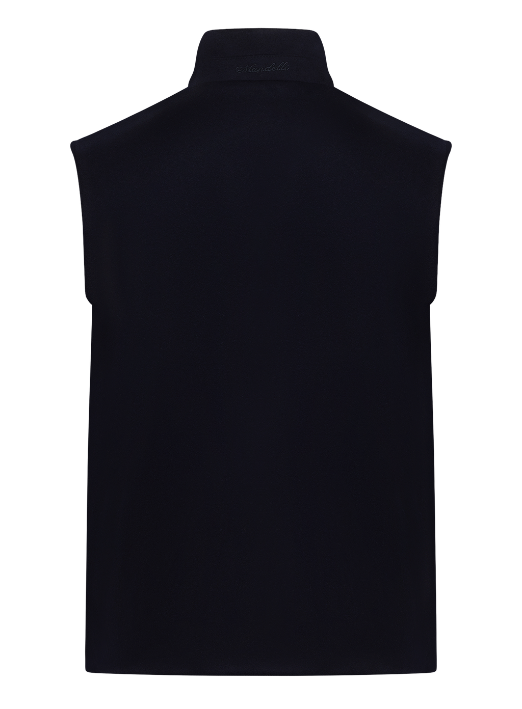 Bodywarmer van cashmere met opstaande kraag | BLUE NAVY