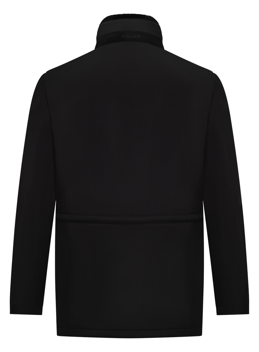 Waterafstotende parka met opstaande kraag | Zwart