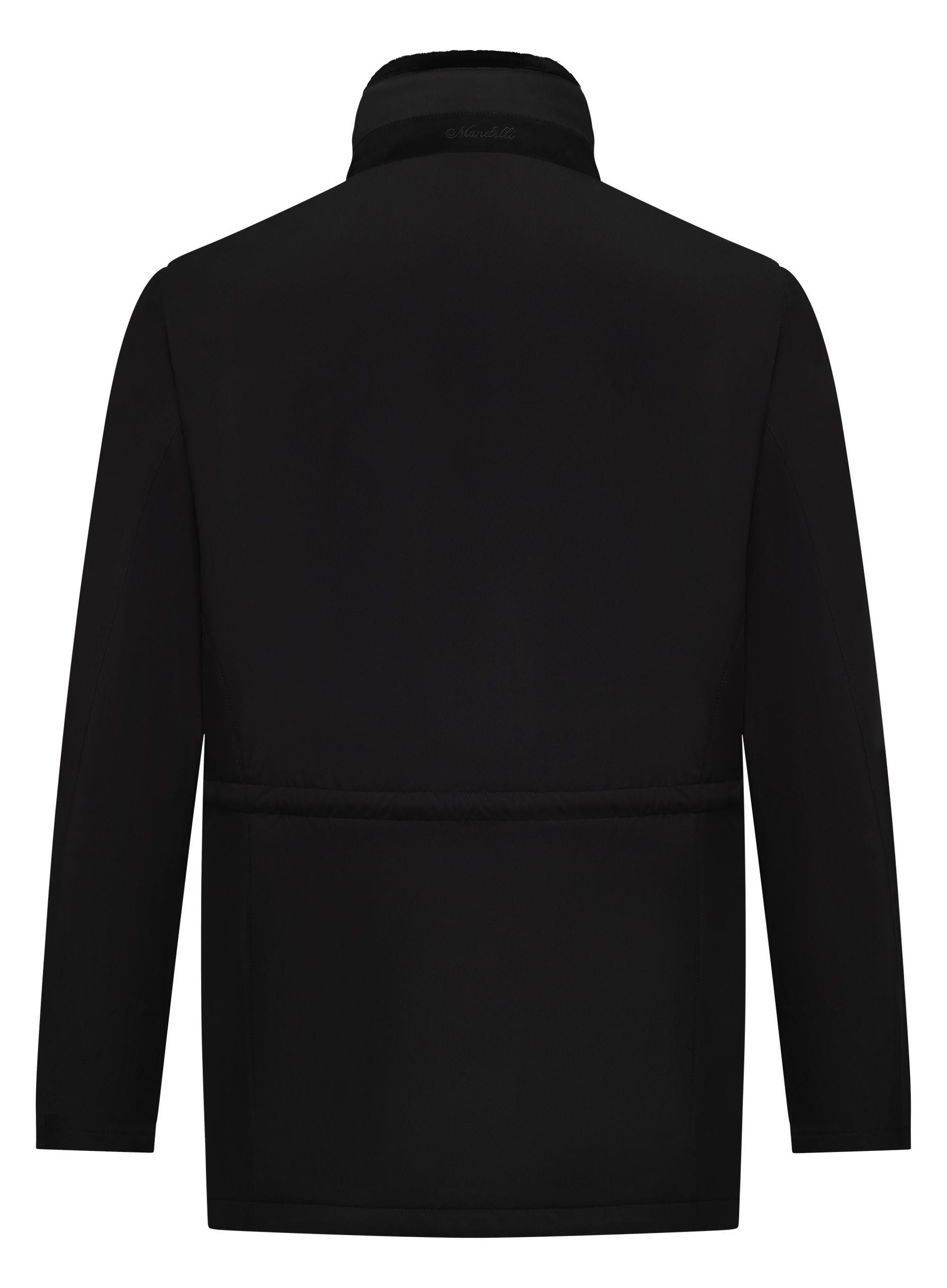 Waterafstotende parka met opstaande kraag | Zwart
