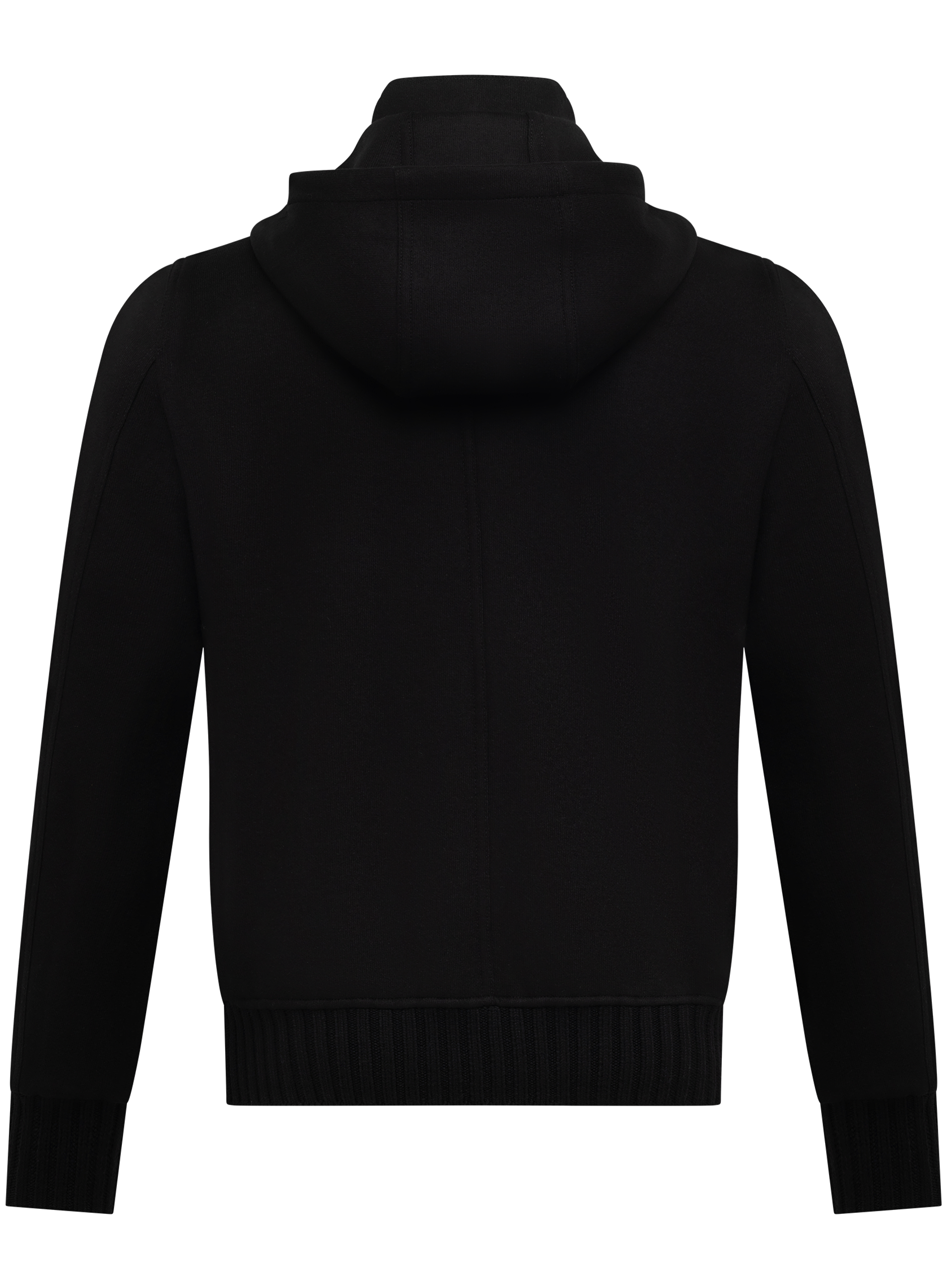Jack met capuchon van cashmere | Zwart