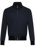 Waterafstotende bomberjack in cashmere | BLUE NAVY