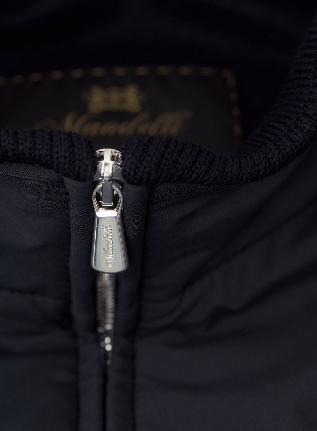 Waterafstotende bomberjack in cashmere | FULL_WIDTH | BLUE NAVY