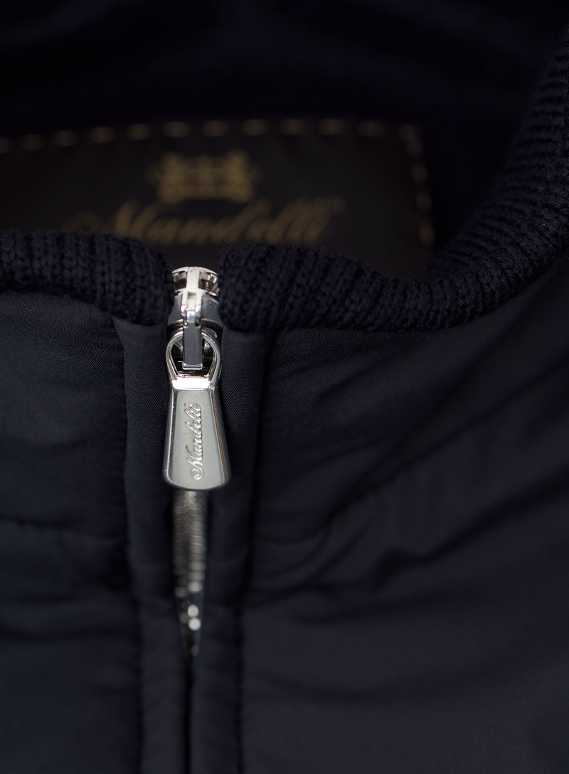 Waterafstotende bomberjack in cashmere | FULL_WIDTH | BLUE NAVY