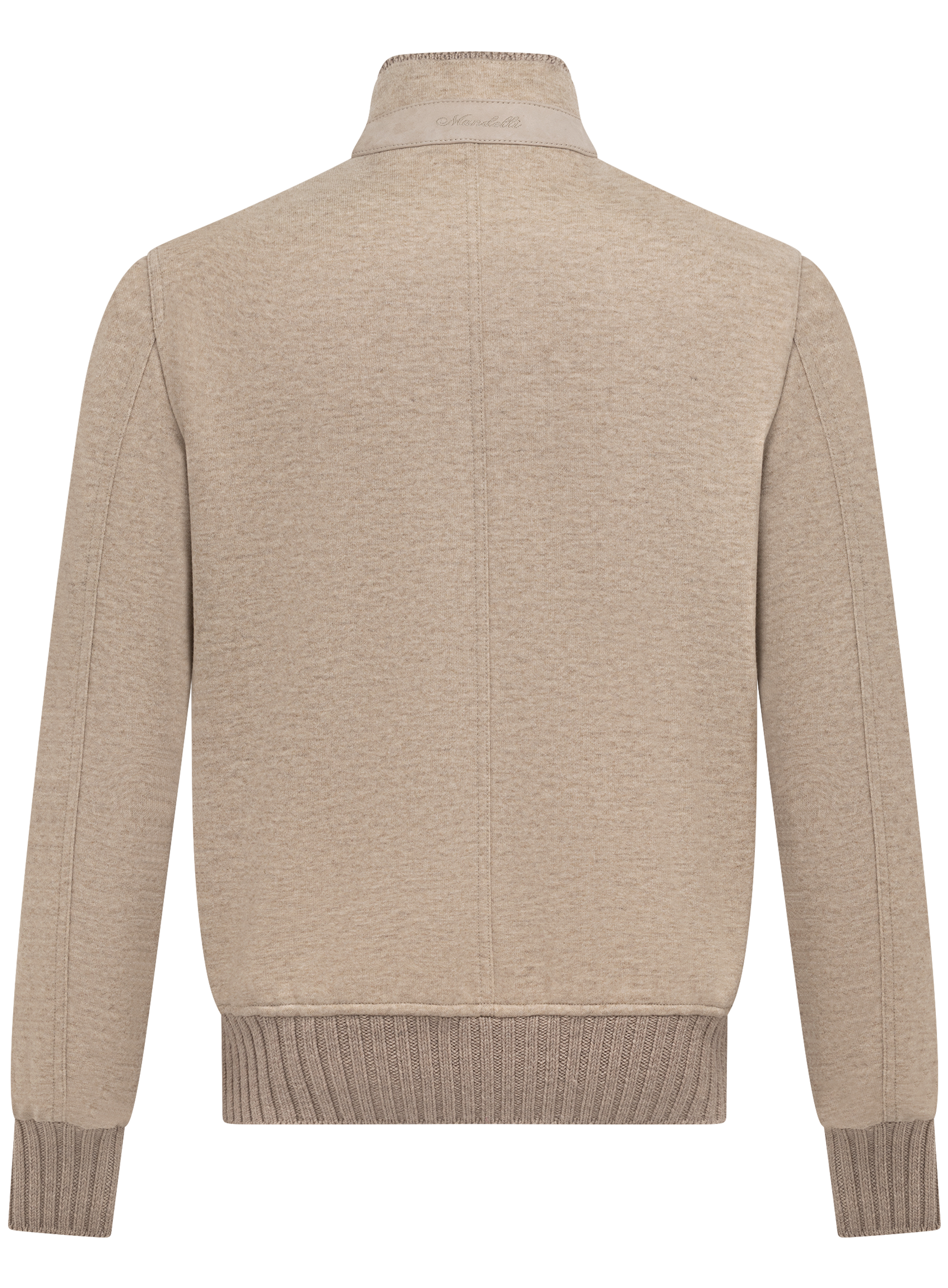 Cashmere bomberjack met opstaande kraag | Beige