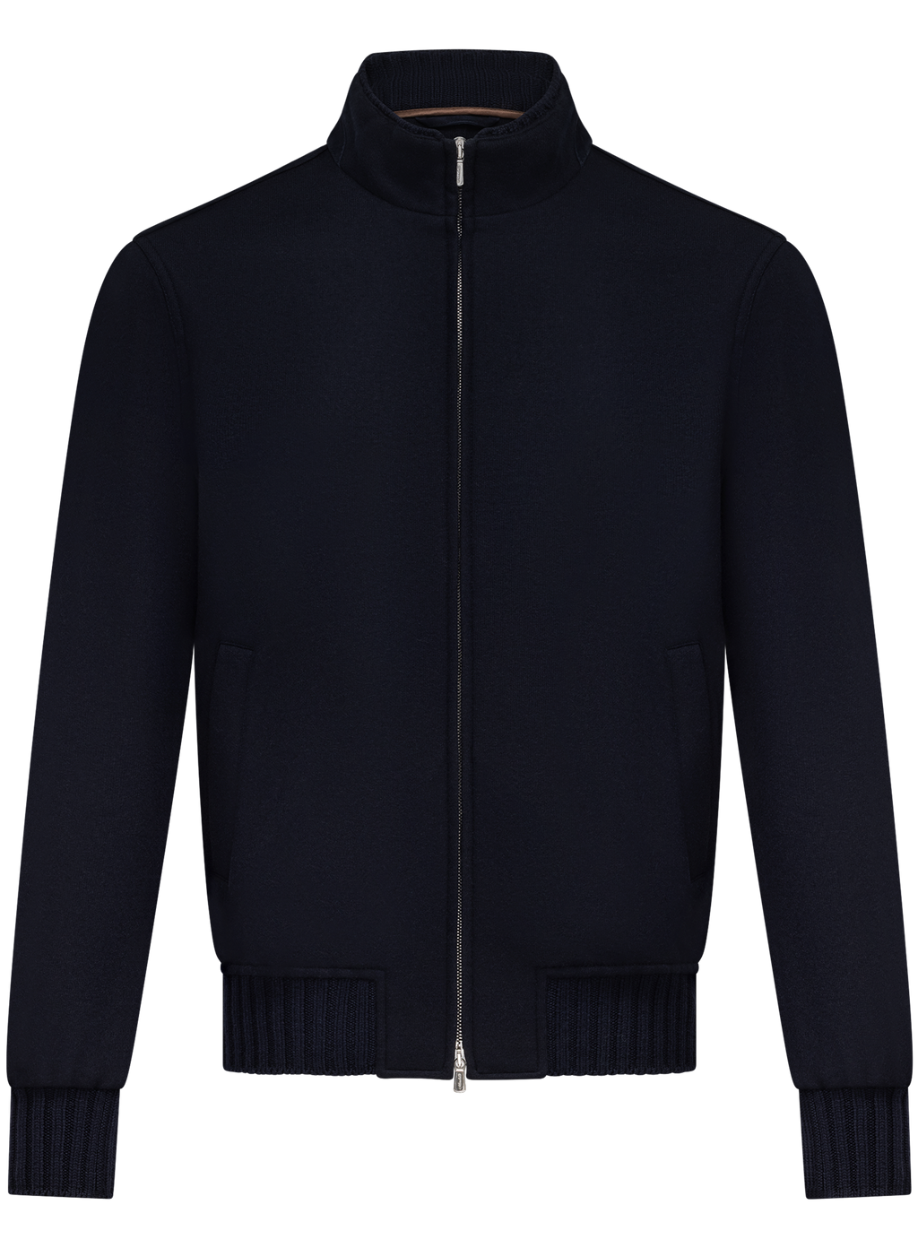 Cashmere bomberjack met opstaande kraag | BLUE NAVY