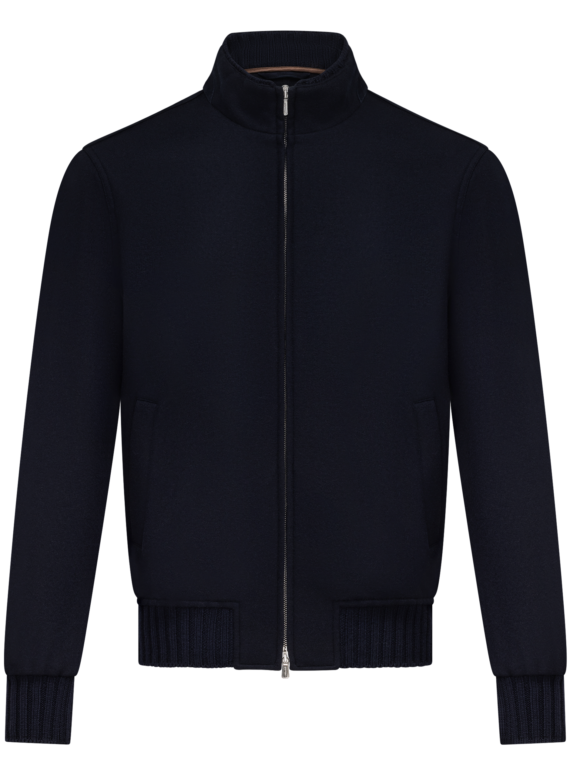 Cashmere bomberjack met opstaande kraag | BLUE NAVY