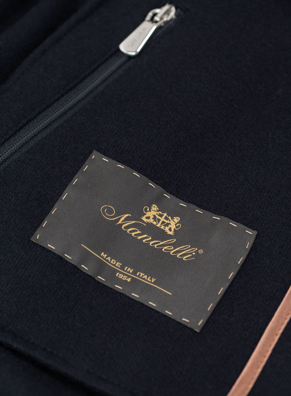 Cashmere bomberjack met opstaande kraag | FULL_WIDTH | BLUE NAVY