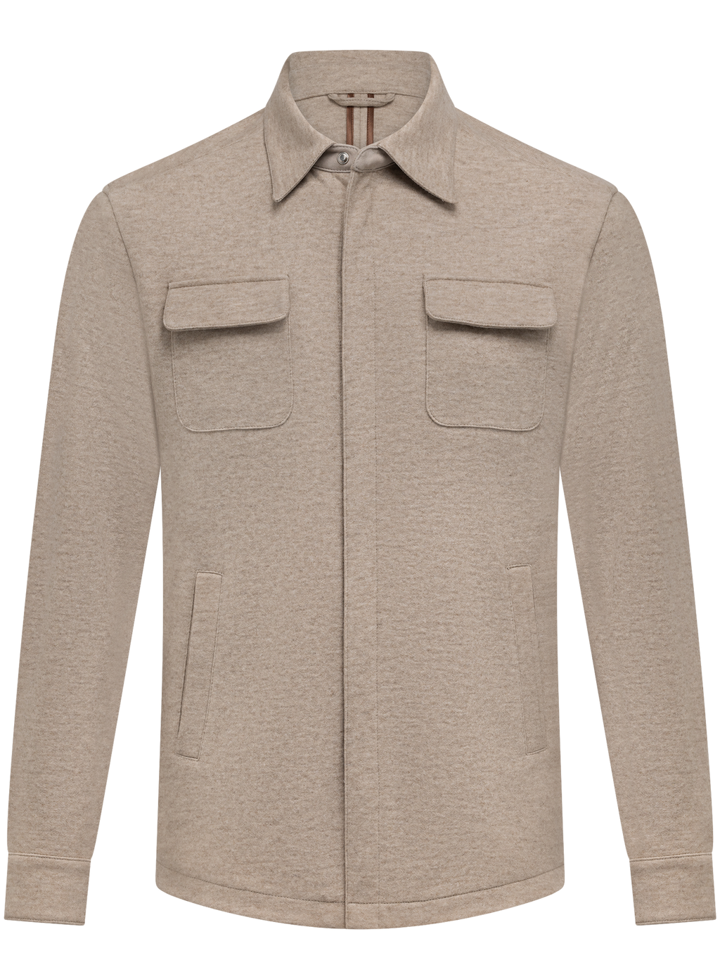 Overshirt in cashmere stretch | Beige