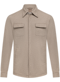 Overshirt in cashmere stretch | Beige