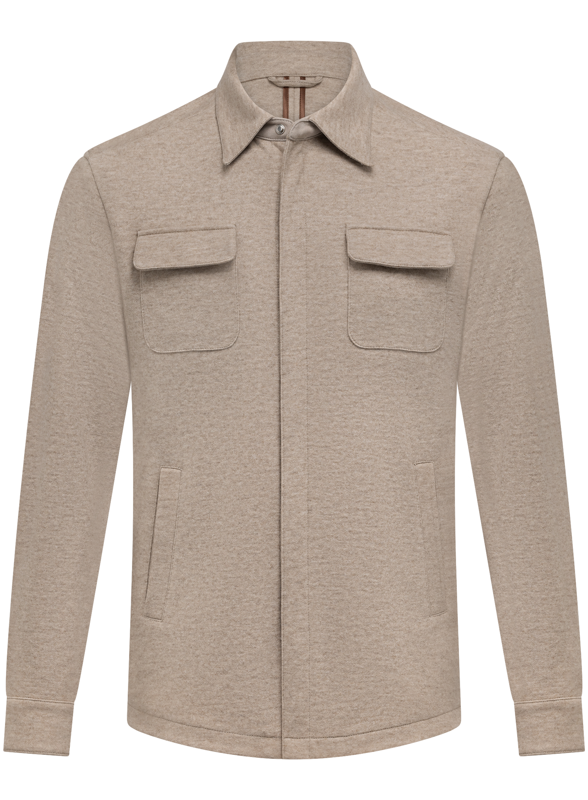 Overshirt in cashmere stretch | Beige