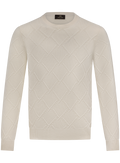 Ronde hals trui in cashmere | Wit