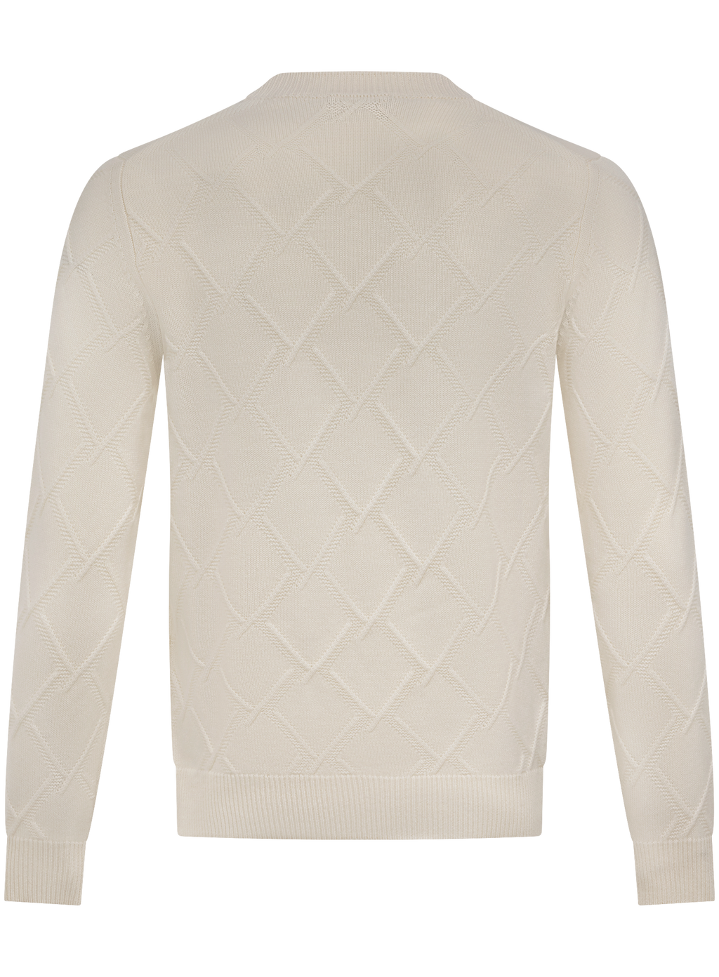 Ronde hals trui in cashmere | Wit