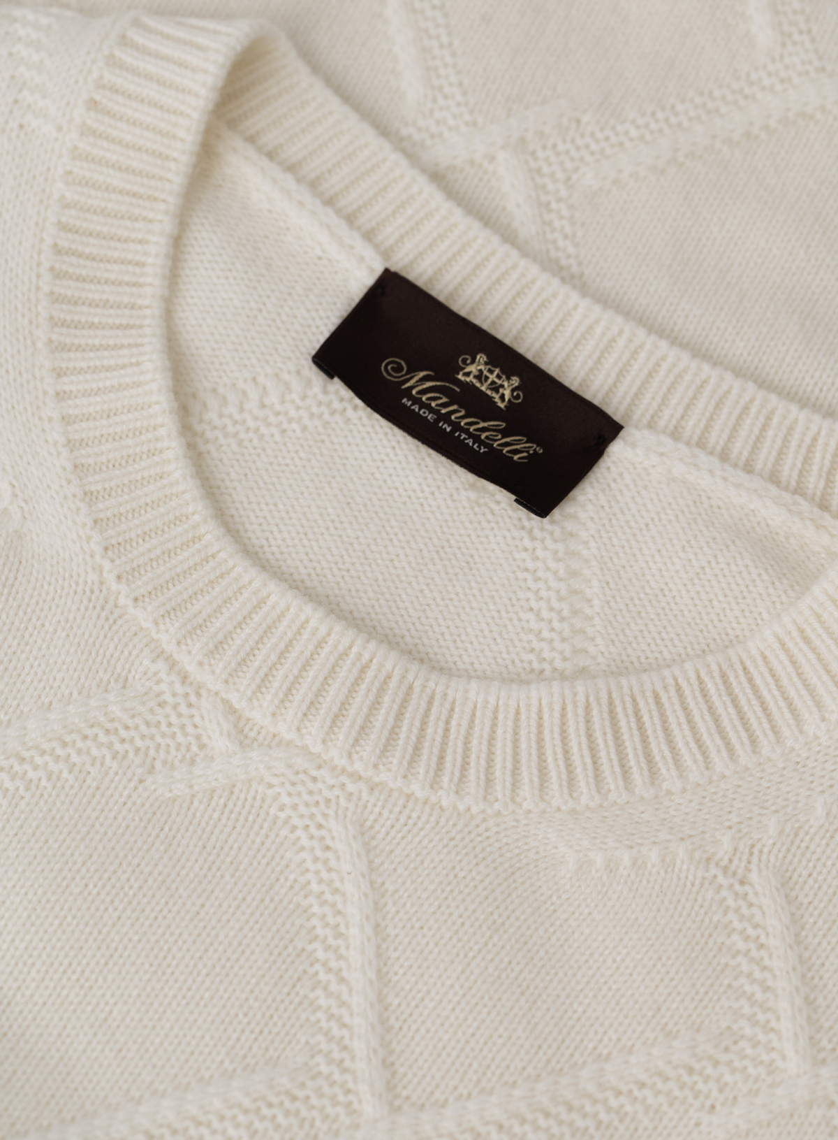 Ronde hals trui in cashmere | FULL_WIDTH | Wit