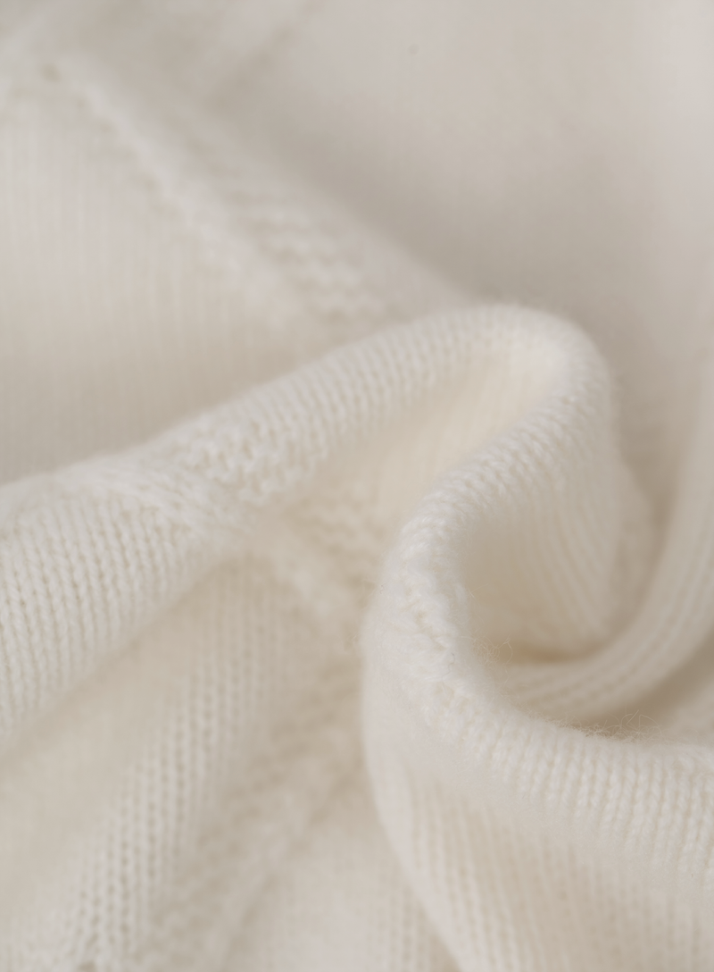 Ronde hals trui in cashmere | FULL_WIDTH | Wit