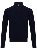 Half-zip trui in cashmere | BLUE NAVY