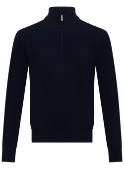 Half-zip trui in cashmere | BLUE NAVY