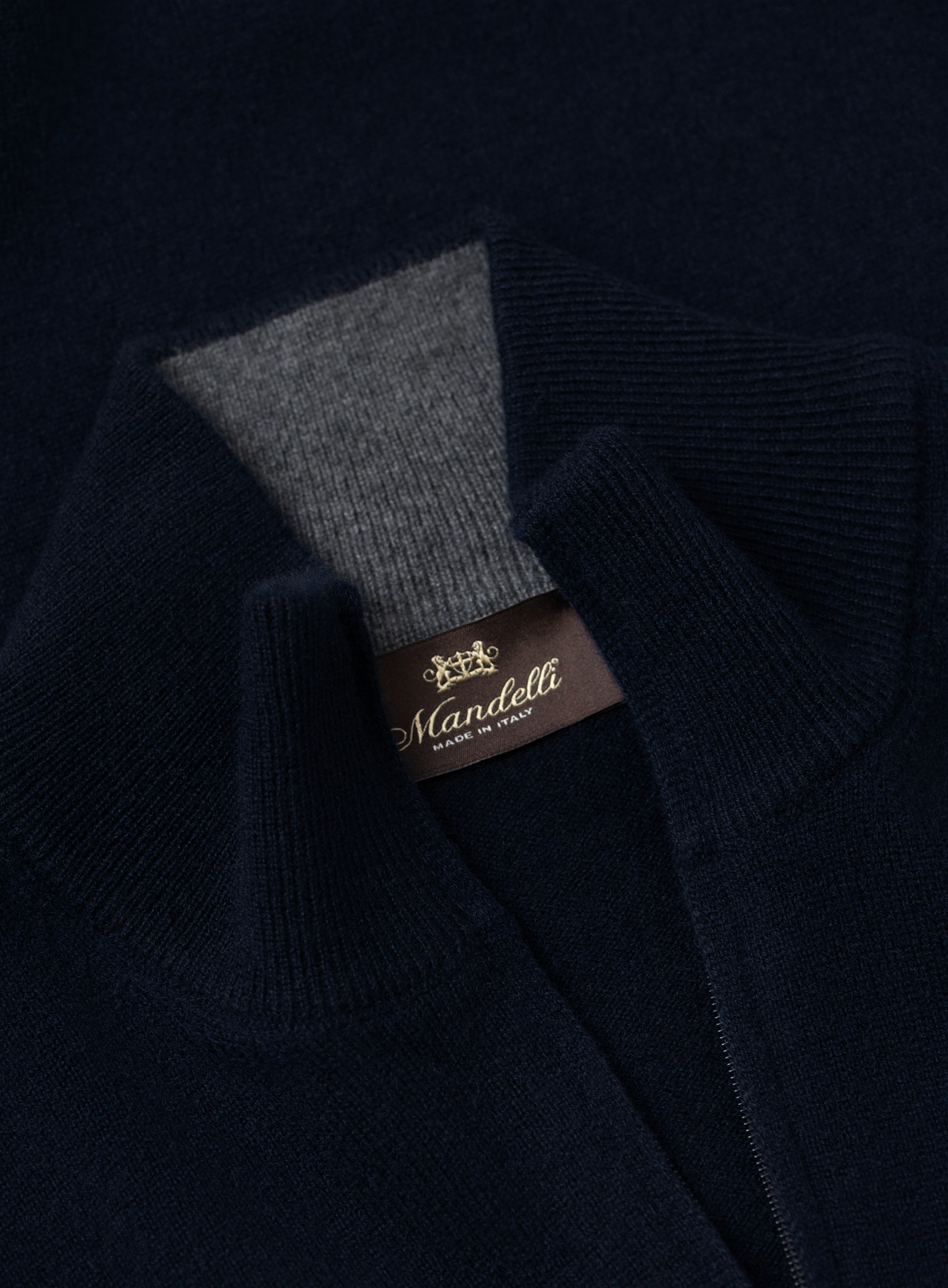 Half-zip trui in cashmere | FULL_WIDTH | BLUE NAVY
