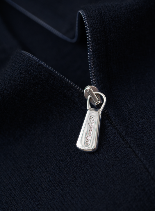 Pull demi-zip en cachemire