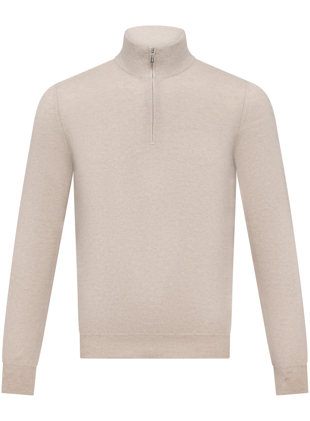Half-zip trui in cashmere | Beige