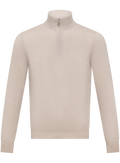 Half-zip trui in cashmere | Beige