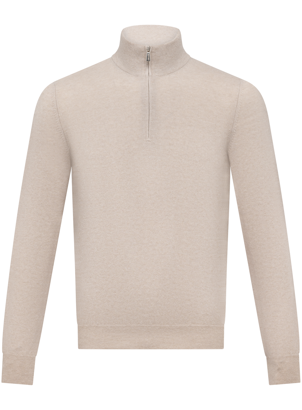 Half-zip trui in cashmere | Beige