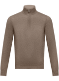 Half-zip trui in cashmere | TAUPE