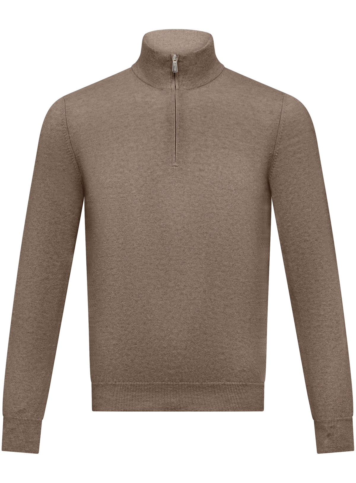 Half-zip trui in cashmere | TAUPE