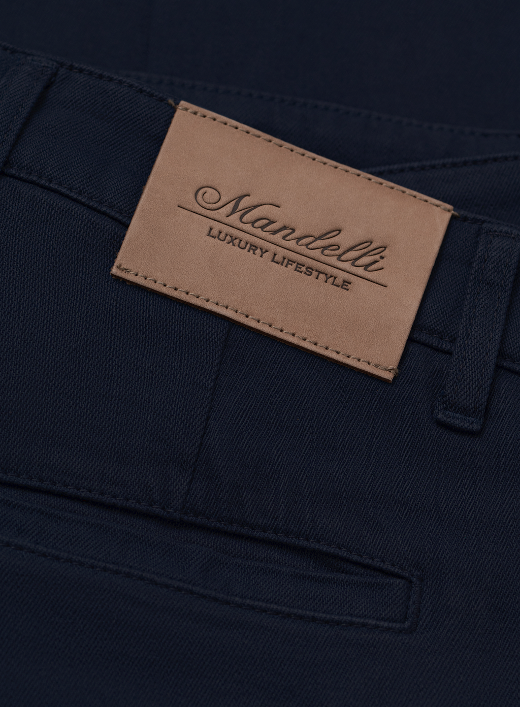 Chino in katoen cashmere | FULL_WIDTH | BLUE NAVY
