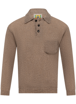 Polo uomo in lana | TAUPE