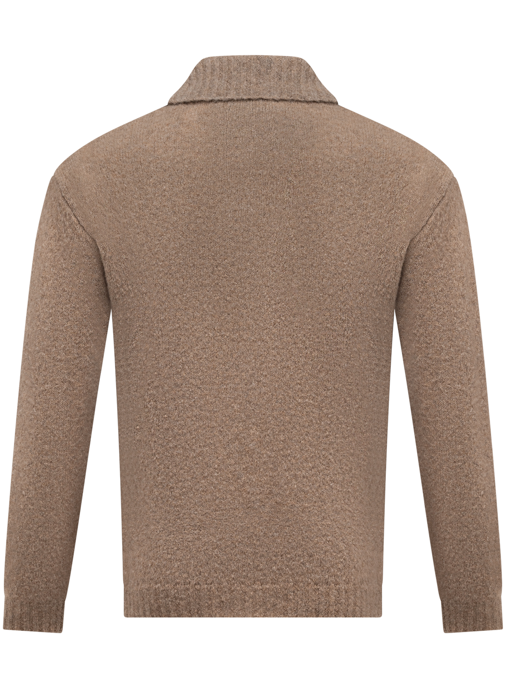 Gebreide polo van scheerwol | TAUPE