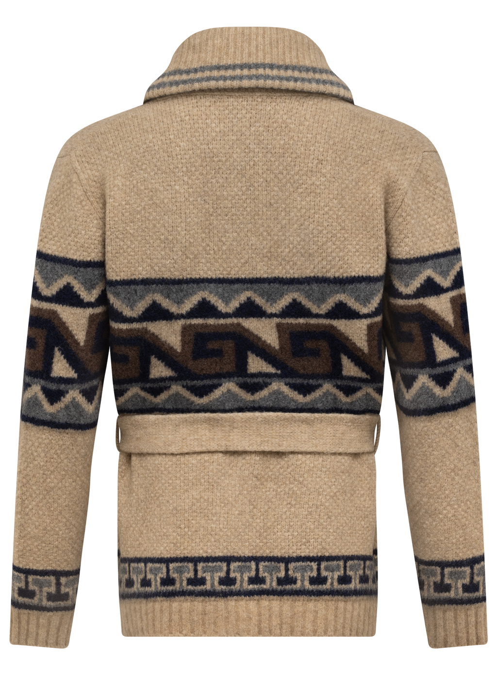 Vest shawlkraag in wol stretch | Beige