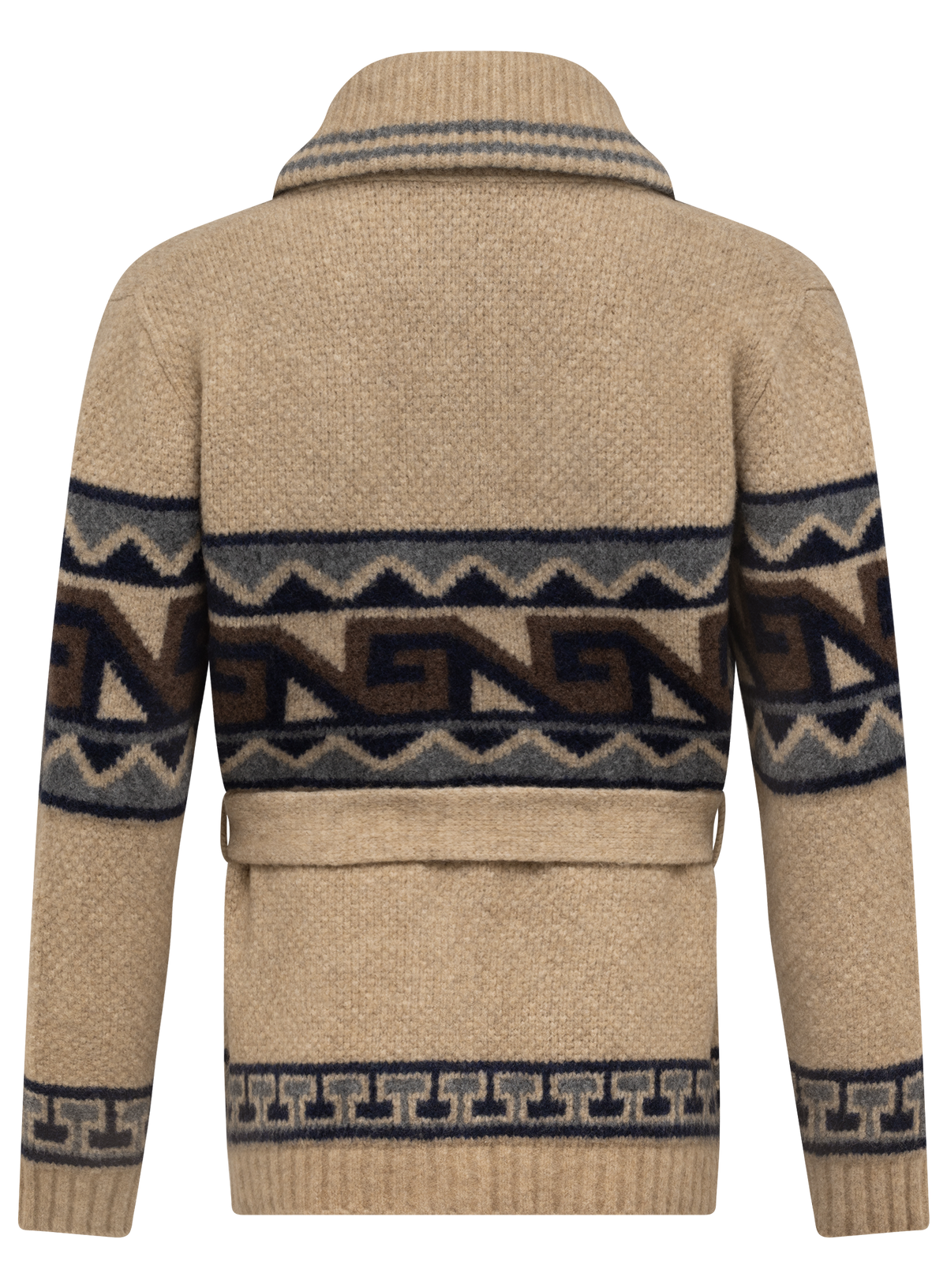 Vest shawlkraag in wol stretch | Beige