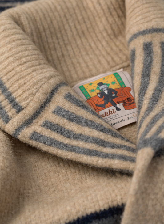 Vest shawlkraag in wol stretch