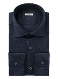 Gemêleerd overhemd van katoen | BLUE NAVY